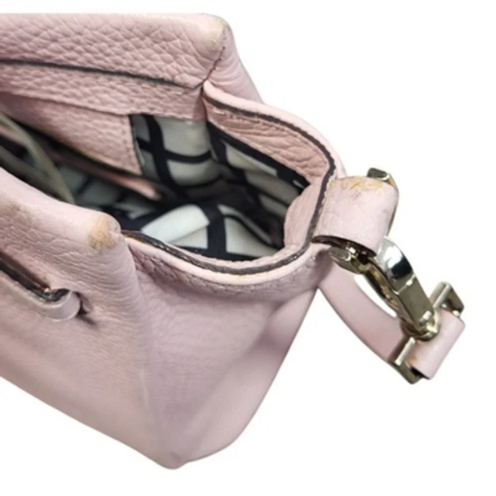 Kate Spade Holden Street Lanie Bag Pebbled Leather Pink Adjustable Strap Zip Top